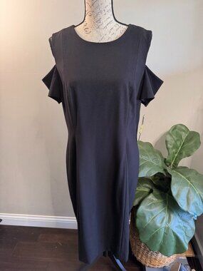 Tahari Black sheath evening dress size 14‎ NWT
